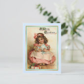 Vintage Kerstmis Feestdagenkaart (Staand voorkant)