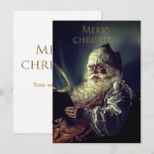 Vintage Kerstmis Feestdagenkaart (Voorkant / Achterkant)