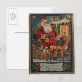 Vintage Kerstmis Feestdagenkaart (Voorkant / Achterkant)