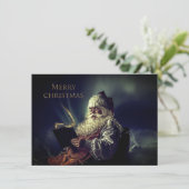 Vintage Kerstmis Feestdagenkaart (Staand voorkant)