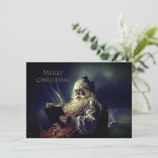 Vintage Kerstmis Feestdagenkaart (Staand voorkant)