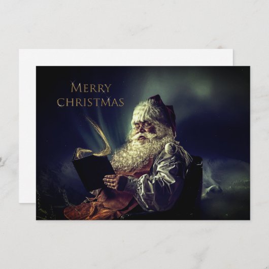 Vintage Kerstmis Feestdagenkaart (Voorkant / Achterkant)