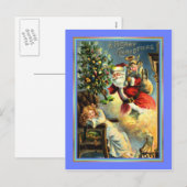 Vintage Kerstmis Feestdagenkaart (Voorkant / Achterkant)