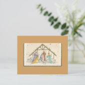 Vintage kerstmis feestdagenkaart (Staand voorkant)