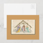 Vintage kerstmis feestdagenkaart (Voorkant / Achterkant)