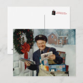 Vintage: Kerstmis - Feestdagenkaart (Voorkant / Achterkant)