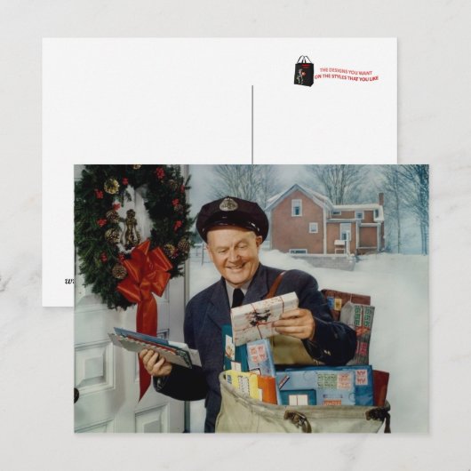 Vintage: Kerstmis - Feestdagenkaart (Voorkant / Achterkant)