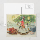 Vintage Kerstmis Feestdagenkaart (Voorkant / Achterkant)