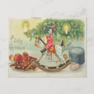 Vintage Kerstmis Feestdagenkaart