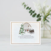 Vintage Kerstmis Feestdagenkaart (Staand voorkant)