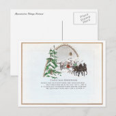 Vintage Kerstmis Feestdagenkaart (Voorkant / Achterkant)
