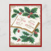 Vintage Kerstmis Feestdagenkaart (Voorkant)