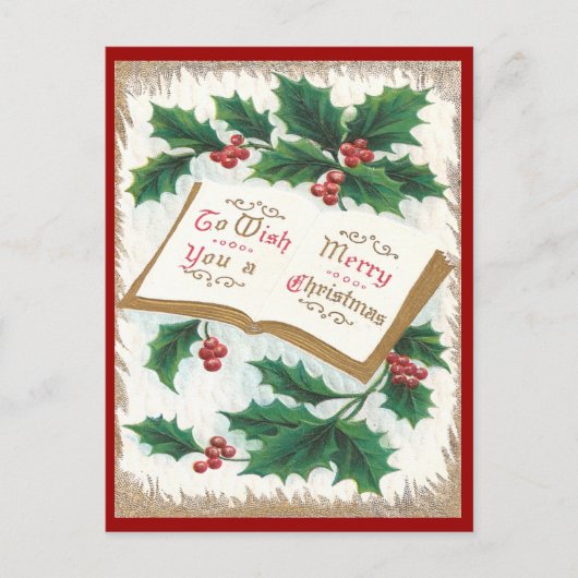 Vintage Kerstmis Feestdagenkaart (Voorkant)