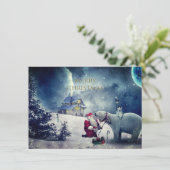 Vintage Kerstmis Feestdagenkaart (Staand voorkant)