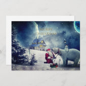 Vintage Kerstmis Feestdagenkaart (Voorkant / Achterkant)