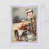 Vintage Kerstmis Feestdagenkaart (Voorkant)