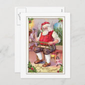 Vintage Kerstmis Feestdagenkaart (Voorkant / Achterkant)