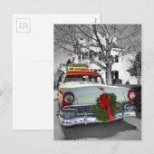 Vintage Kerstmis Feestdagenkaart (Voorkant / Achterkant)