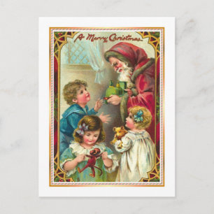 Vintage Kerstmis Feestdagenkaart