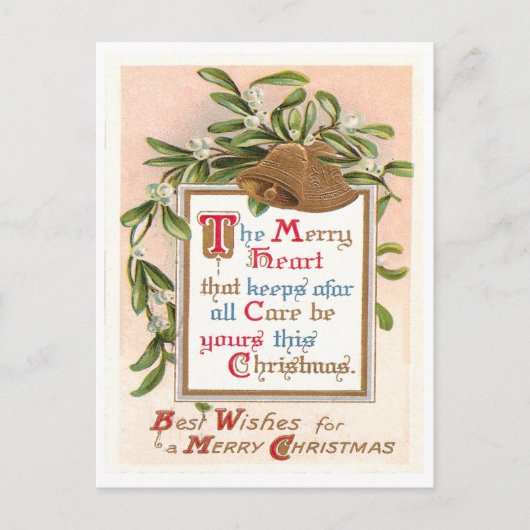 Vintage Kerstmis Feestdagenkaart (Voorkant)