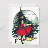 Vintage Kerstmis Feestdagenkaart (Voorkant)