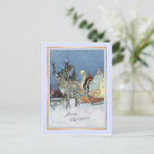 Vintage Kerstmis Feestdagenkaart (Staand voorkant)