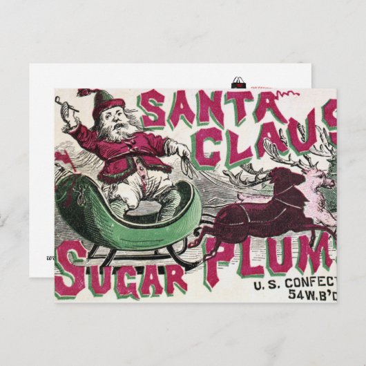 Vintage: Kerstmis - Feestdagenkaart (Voorkant / Achterkant)