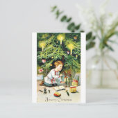 Vintage Kerstmis Feestdagenkaart (Staand voorkant)