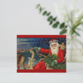 Vintage Kerstmis Feestdagenkaart (Staand voorkant)
