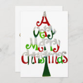 Vintage Kerstmis Feestdagenkaart (Voorkant / Achterkant)