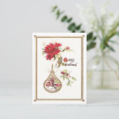Vintage Kerstmis Feestdagenkaart (Staand voorkant)