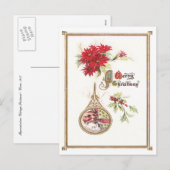 Vintage Kerstmis Feestdagenkaart (Voorkant / Achterkant)