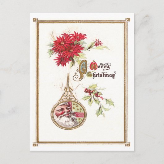 Vintage Kerstmis Feestdagenkaart (Voorkant)