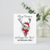 Vintage Kerstmis Feestdagenkaart (Staand voorkant)