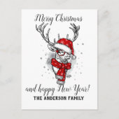 Vintage Kerstmis Feestdagenkaart (Voorkant)