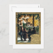 Vintage Kerstmis Feestdagenkaart (Voorkant / Achterkant)