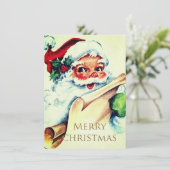 Vintage Kerstmis Feestdagenkaart (Staand voorkant)