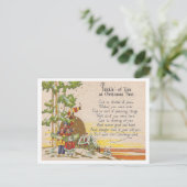 Vintage Kerstmis Feestdagenkaart (Staand voorkant)