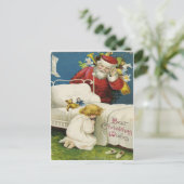 Vintage Kerstmis Feestdagenkaart (Staand voorkant)