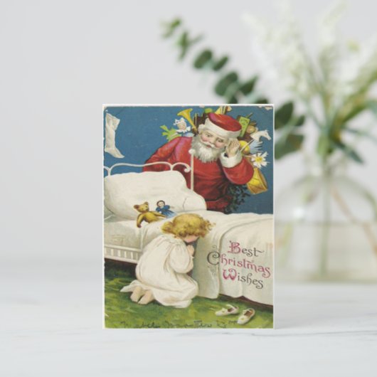 Vintage Kerstmis Feestdagenkaart (Staand voorkant)