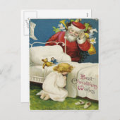 Vintage Kerstmis Feestdagenkaart (Voorkant / Achterkant)