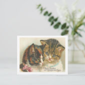 Vintage Kerstmis Feestdagenkaart (Staand voorkant)