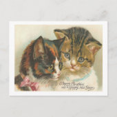 Vintage Kerstmis Feestdagenkaart (Voorkant)