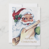 Vintage Kerstmis Feestdagenkaart (Voorkant)