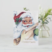 Vintage Kerstmis Feestdagenkaart (Staand voorkant)