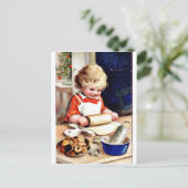 Vintage Kerstmis Feestdagenkaart (Staand voorkant)