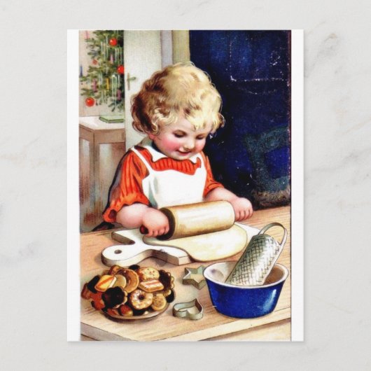 Vintage Kerstmis Feestdagenkaart (Voorkant)