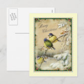 Vintage Kerstmis Feestdagenkaart (Voorkant / Achterkant)