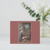 Vintage kerstmis feestdagenkaart (Staand voorkant)