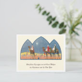 Vintage Kerstmis Feestdagenkaart (Staand voorkant)